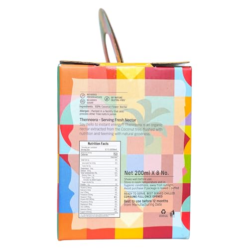 Thenneera (Coco Neera) – 200 ml Natural Energy Drink Gift Box (Pack of 8)