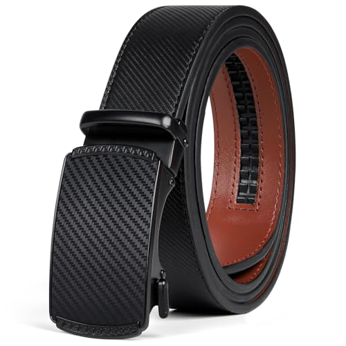 La Mejor Lista de Cinturones para Caballero , tabla con los diez mejores. 45 NUBILY Cinturones Hombre Piel Cinto Ajustable 115cm con Hebilla Automática Fajos Casuales para Hombre Negocios Casual Trabajo
