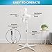 EZ-Chill 16” Oscillating Pedestal Fan, 3-speed Options, 90-Degree Oscillating Head, Adjustable Height and Tilt, Powerful Air Flow, White, MTSP15-16AZ