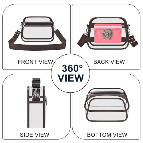 Image of Oraben Clear Bag for Stadium Events Clear Purse Stadium Bag Satchel Handbags for Sports Events Concerts Festivals | Stadium Approved