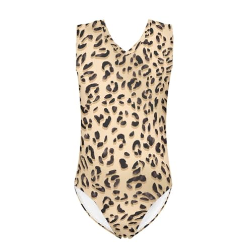 Image of INSTANTARTS Leopard Leotard Girl Gymnastics Toddler Tank Biketards One Piece