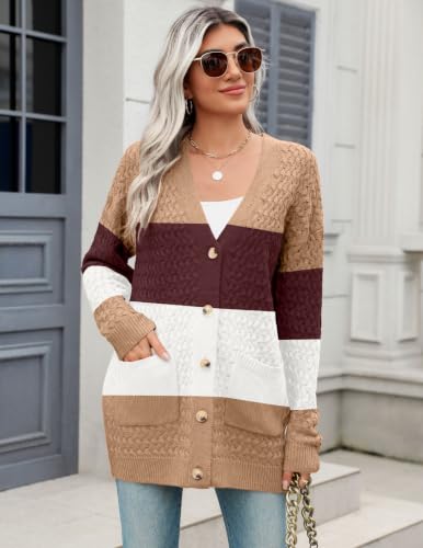 Image of Zeagoo Cardigan Sweaters for Women Long Sleeve Fall Clothes Button Down Top