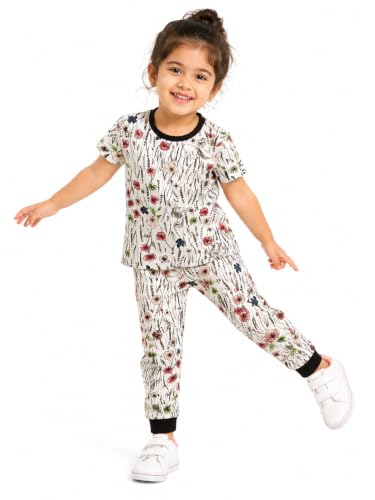Image of TuddyBuddy Boys & Girls Half Sleeves T-shirt & Lounge Pant Nightwear Set - 100% Cotton Jersey