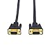 DTech 10m Ultra Thin Flat Computer Monitor VGA Cable Long 32 Feet Male to Male 15 Pin Connector Standard SVGA Wire Black