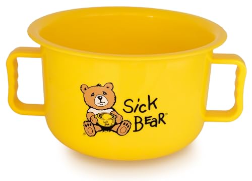 Throw-up Bowl for Kids Great for Nausea Vomiting and Car Sickness Lightweight Dishwasher Safe BPA Free (Sunshine Yellow)
