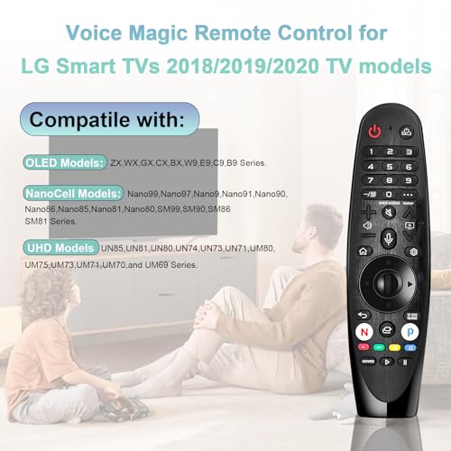 Image of ExploreHome Replacement for LG-Voice-Magic-Remote-Control for LG-Smart-TVs,for LG OLED UHD QNED NanoCell 4K 8K Models,for LG AN-MR20GA AN-MR19BA AKB75855501 Remote with Voice and Pointer Function