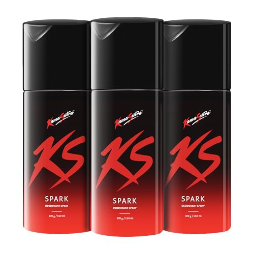 Image of KamaSutra Men Spark Deodorant Spray | Fresh Long-Lasting Aroma | 150ml Each (Pack of 3)