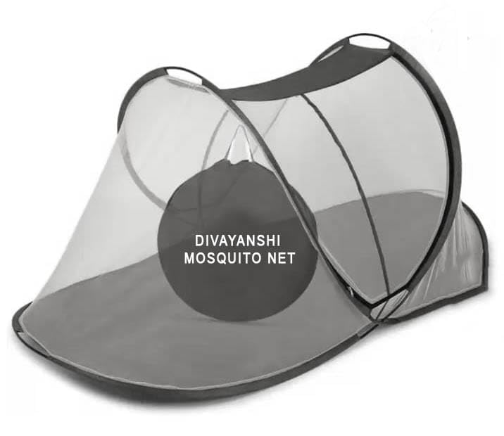 DIVAYANSHI Mosquito Net for Single Bed | Foldable Machardani | Polyester Strong 30GSM mesh | PVC Coated Corrosion Resistant Steel Wire - Multicolor - Image 3 thumbnail