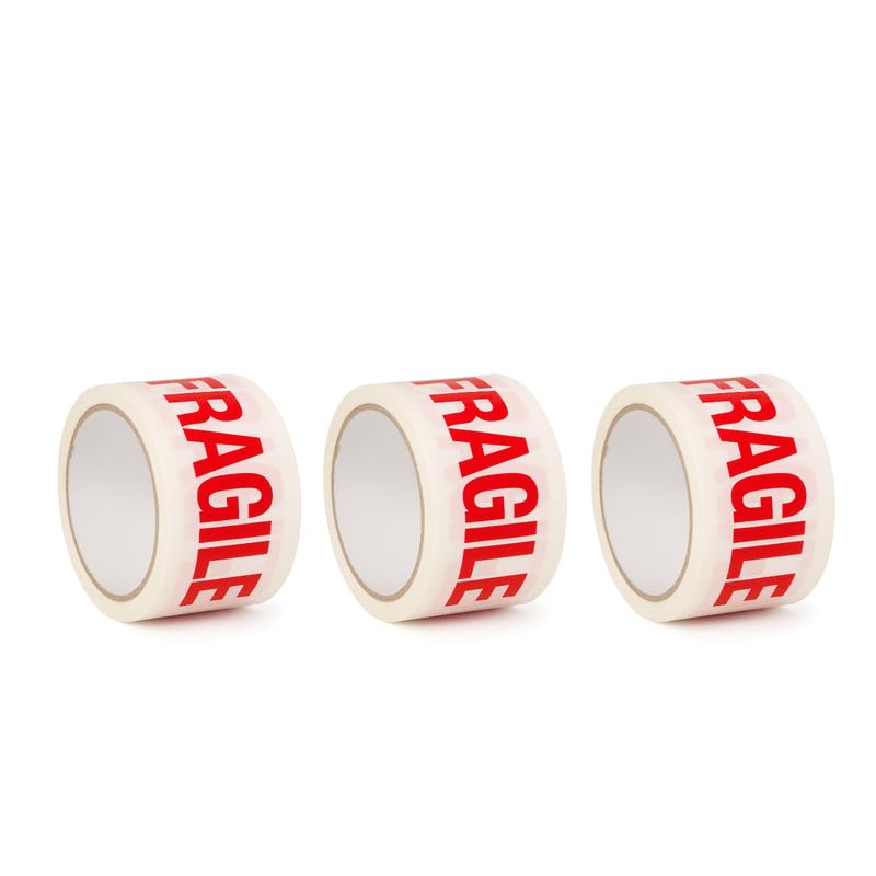 Heavy Duty Fragile Packing Tape - 3 Rolls of 48mm x 66m Strong Packaging Tape - Sticky Parcel Tapes for Boxes, Postage, Moving House - FSC Certified Shipping Tape for Wrapping Cardboard Box and More โ image 1