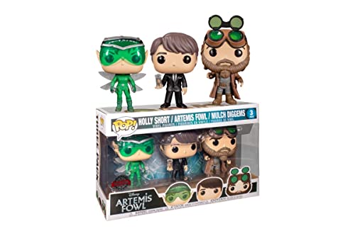 Funko Disney's Pop Artemis Fowl - Holly Short - Artemis Fowl - Mulch DIGGEMS Limited Edition 3 Pack Figuras de Vinilo Pop