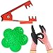 TIHOOD 3PCS Professional Rose Leaf Thorn Stripper Kit Stripping Tool Thorn Remover for Roses & Garden Glove (2 Kinds of Rose Leaf Thorn Strippers+1 Pair Glove)