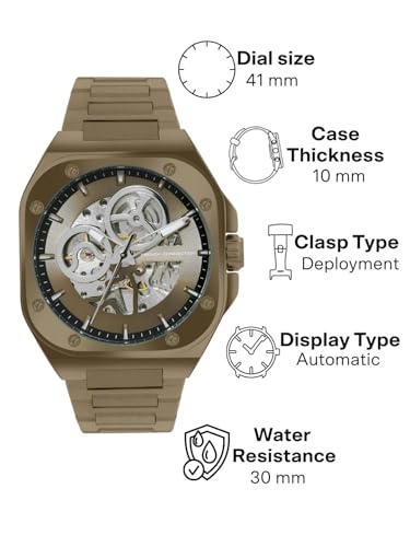 Image of French Connection Automatic Silver Dial Men's Watch-FCA14KHM