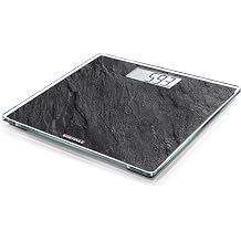Soehnle Style Sense Compact 300, Compact Digital Weighing Scale, Bathroom Scale with Easy-to-Read LCD Display, Extra-Flat Body Weight Scale, Slate
