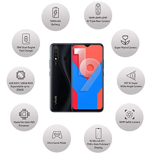Image of Vivo Y19 (Black, 4GB RAM, 128GB Storage)