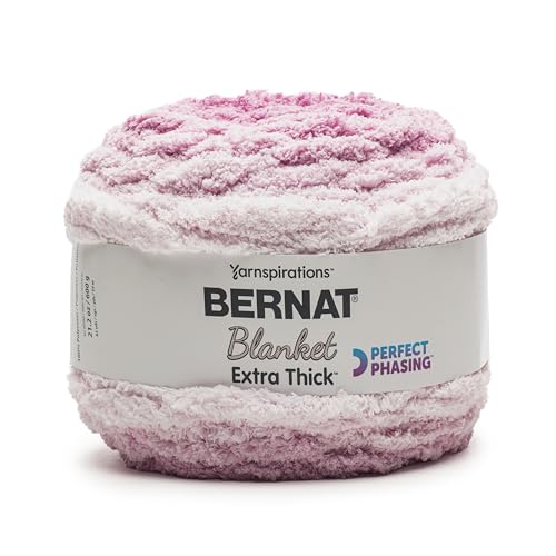 Bernat Blanket Extra Thick Perfect Phasing Chunky Yarn, Fuchsia