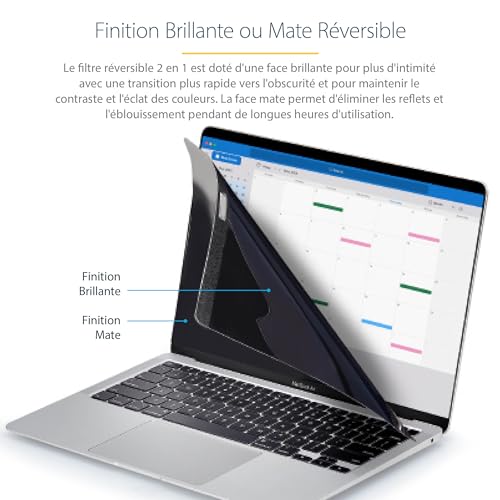 Filtre de confidentialité Macbook 13 StarTech.com mat brillant PRIVSCNMAC13