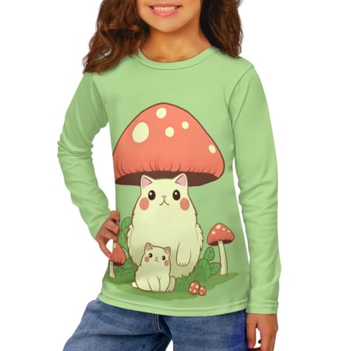 Image of Girls Basic Tee Shirts Outdoor Long Sleeve Shirt Winter Clothes Size 3-16 Top Fall Clothes Gift for Holiday