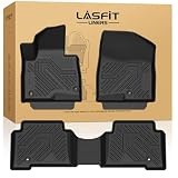 LASFIT Floor Mats for Hyundai Santa Fe Sport 2018 2017 2016 2015 2014 2013, All Weather TPE Custom Fit Floor Liners 1st & 2nd Row Car Mats Accessories, Black