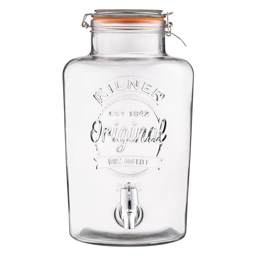 Kilner Glass Clip Top Round Drinks Dispenser (8 litres)