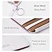SEAVILIA Small Wallet for Women Slim Wristlet Keychain Wallets RFID Credit Card Holder With Zipper Pocket, ID Window (Beige＆Brown)