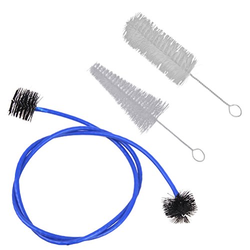 Pixnor Set of 3 Trumpet Cleaning Kit Trumpet Mouthpiece Brush Valve Brush Flexible Brush