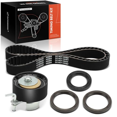 A-Premium Engine Timing Belt Kit with Tensioner & Seals Compatible with Ford Escape 2013-2020, Fiesta 2014-2019, Transit Connect 2014-2016, Fusion 2013-2020, DOHC Turbocharged, L4 1.5L 1.6L by A-premium - Used condition - CA$23.47