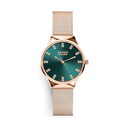 Image of BRUNO MILANO Stylish Watches Mesh Band Shiny Dial for Women and Girls