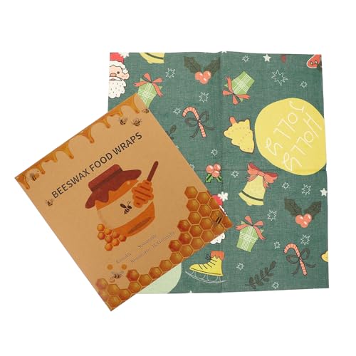 FIXOSHEE Pellicola Alimentare in Cera d'Api Riutilizzabile 3 Pezzi Set Piccolo Medio Grande Tessuto Sostenibile per Alimenti Fogli per Incartare Cibo Freschi e Conservazione Ecologica