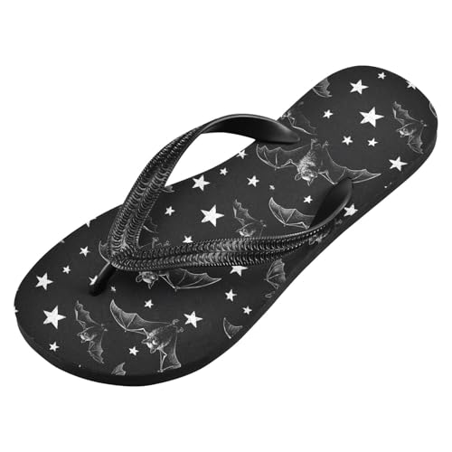 Flip Flop Sandals Bat and Star Print for Women Men Beach Outdoor XS2