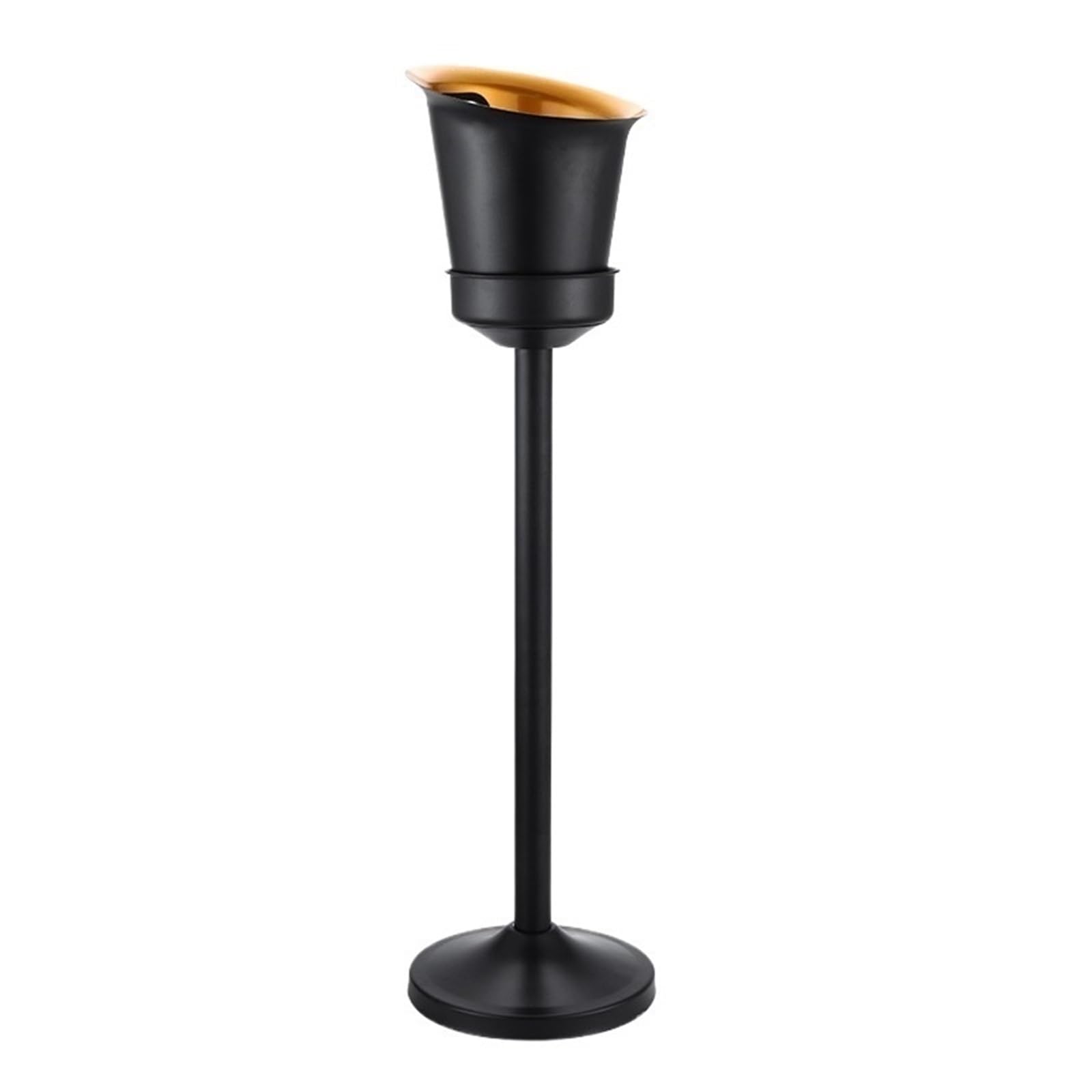 Lijiaxiuyc-101 ice bucket Ice Bucket With Stand Stainless Steel Cube Container For Party Bar Ktv Bbq Home champagne bucket(Black,Small)