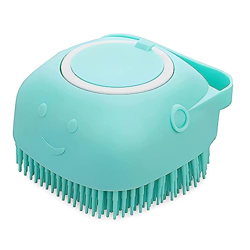 Cature Dog Cat Bath Brush Body Scrubber Shampoo Dispenser Remover For Shower Bathing and Soft Silicone Brushes For Pet Puppy Dogs Cat Rabbit Shampoo Dispenser (Color May Vary)