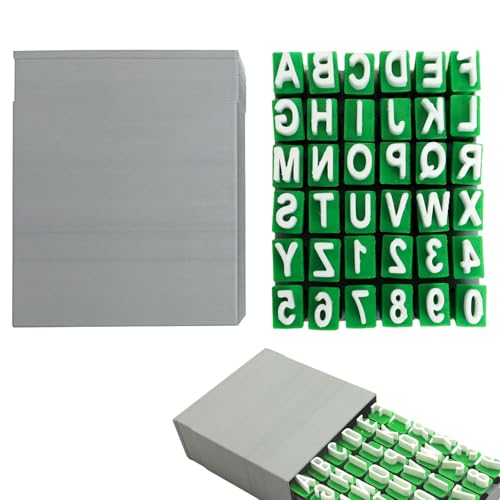 Sellos Letras Ceramica Mayúscula, FORMVERSITY Sellos de Letras Número Sellos, Letras para Arcilla Sello Grabado, herramientas de estampado de alfabetos, diseño fácil de usar, construcción portátil