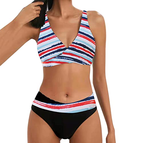 Traje de baño para mujer, bikini para mujer, traje de baño para mujer, tallas grandes, trajes de baño para mujeres, bikini para mujeres con curvas, bikini para mujer, color azul, traje de baño con