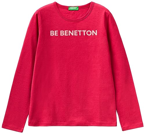 United Colors of Benetton Camiseta M/L 3096c10d3, Camiseta Niñas, Rojo (Ciclamino 2E8), M