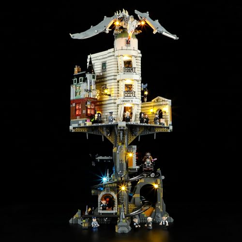 Image of YEABRICKS LED Light for Lego-76417 Harry Potter Gringotts Wizarding Bank-Collectors'Edition Building Blocks Model (Lego Set NOT Included)