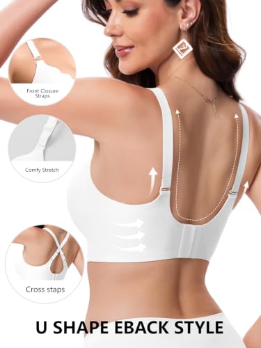 Image of COCOMARTS Jelly Bras for Women No Underwire Scalloped Wireless Push Up Bra