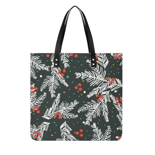 Voyagez l'esprit léger avec ce grand sac à main shopper imprimé feuilles