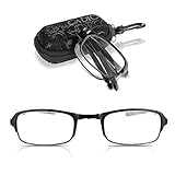 Foldable Reading Glasses, Lightweight Professional Folding Presbyopic Glasses for Man Women Black Nylon Zip Case(2.0)