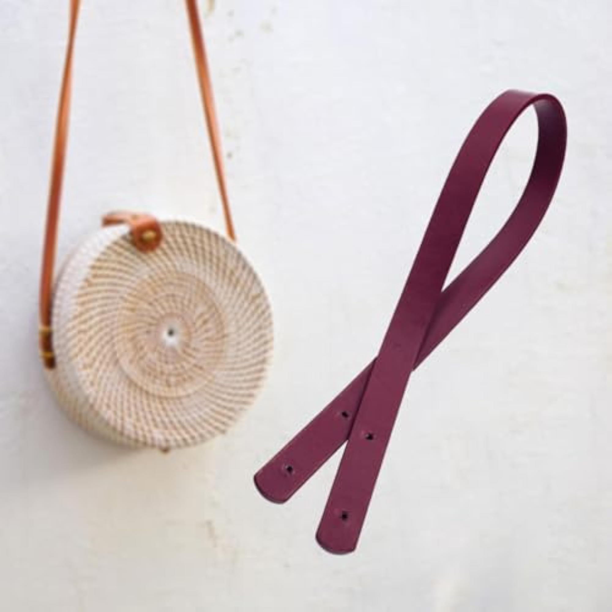 Tote Bag Strap for DIY Handbag, Dark Red