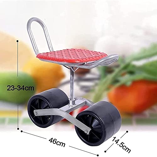 VIETOL Garden Rolling Work Seat Cart with 2 Wheels Seat 360°Rotating Gardening Seat On Wheels for Weeding, Gardening and Outdoor Lawn Care - Image 3
