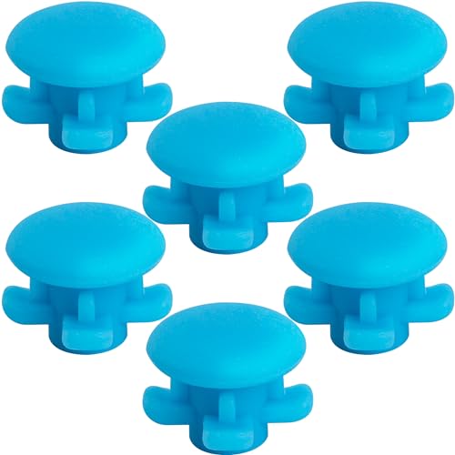 Image of 6 Pcs Replacement Part Reservoir Tank Valve Rubber Gasket, Blue Washer Reservoir Plug Compatible with Waterpik Water Flossers WP900, WP112, WP250, WP300, Ultra, Nano, Traveler, VAVA, H2o (Blue)
