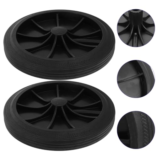 Image of Cabilock Trash can Wheels Replacement Set 7.48 Inch Rubber Casters for Garbage Bin Accessories Easy Installation for Home Outdoor Use