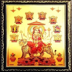 ADA Handicraft Hindu Lord Goddess God Photo for Pooja and Wall/Hindu Bhagwan Devi Devta Photo/God Poster (Pack of Two) 2