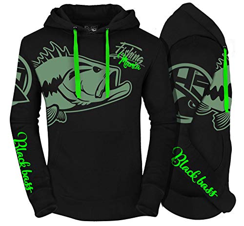 HOTSPOT DESIGN Hoodie Sweatshirt Fishing Mania Bass Gr. L Cover