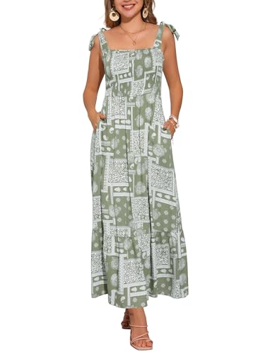 Robe d'été à bretelles légères coupe trapèze fluide et col carré