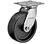 Albion 05PB06201S 6" Diameter Polypropylene Wheel Medium Duty Stainless Steel Swivel Plate Caster, Roller Bearing, 4-1/2" Length x 4" Width Base Plate, 650 lb. Capacity Range
