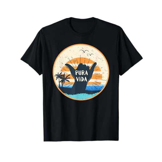 Pura Vida Costa Rica Shaka Sign Surfing Surfer Gift Camiseta Camiseta