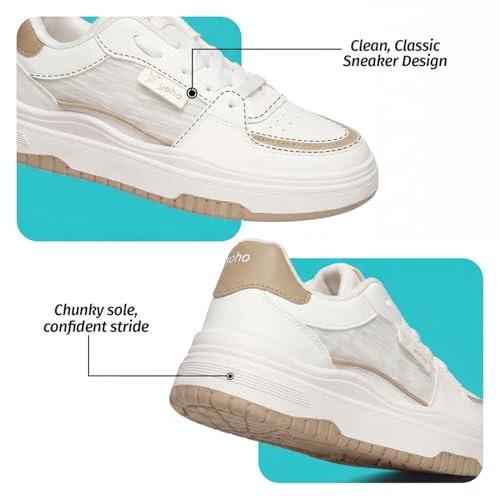 Image of YOHO UrbanDash Sneakers for Woman | Strong Grip, Cushioned Insoles | Comfortable & Stylish for Everyday Use Shoes for Woman /Girls /Ladies -0845
