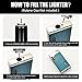 JOBON Pocket Blow Torch Lighter, Small Portable Butane Premium Pretty Professional Quality Multipurpose Refillable Reusable Flint Lighter for Candle (Gas Not Included) (Green)