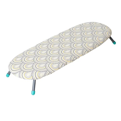 ISCBAFYX Table Top Ironing Board Wall Mount, Mini Ironing Board, D-Crease, Portable Space Saving, Mini Iron Board, Easy to Fold (Color : Yellow A)